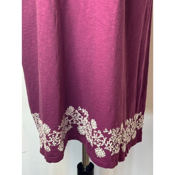 Soft Surroundings Dress Women Small Petite Purple Embroidered Beaded Boho - Picture 10 of 13